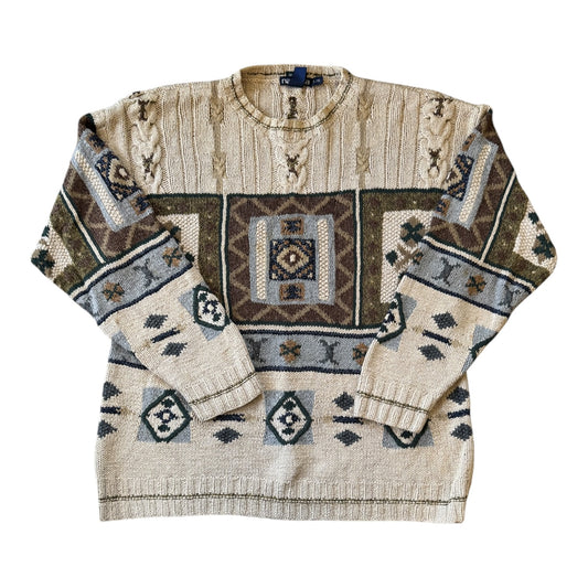 Extra large Nautica Beige Funky Knit