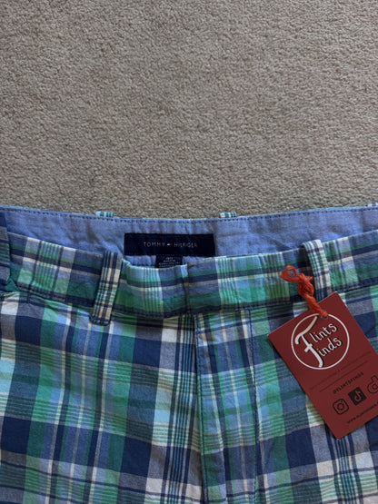 40" Tommy Hilfiger Blue and Green Check Shorts