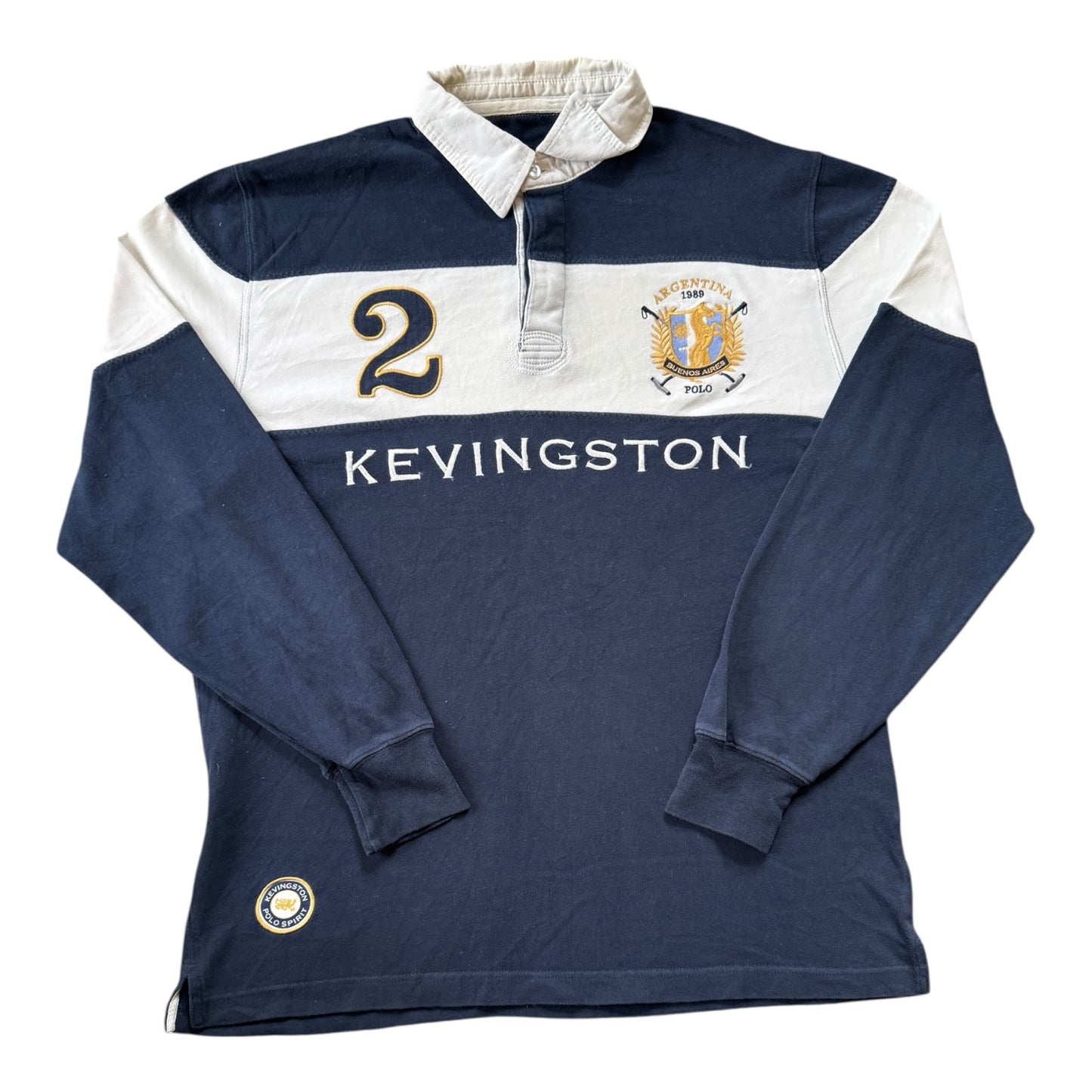 Large Kevingston Navy Argentina Rugby Shirt