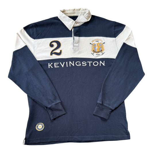 Large Kevingston Navy Argentina Rugby Shirt