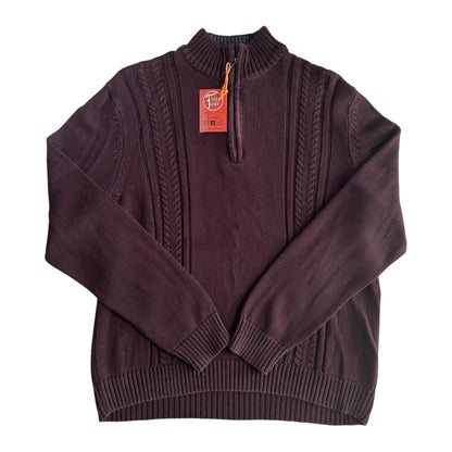 Large Calvin Klein Plum Purple 1/4 Zip Jumper