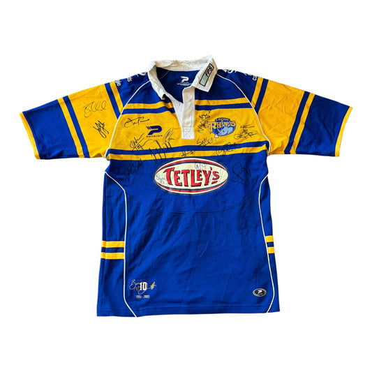 Signed Medium Leeds Rhinos Blue Rugby Shirt