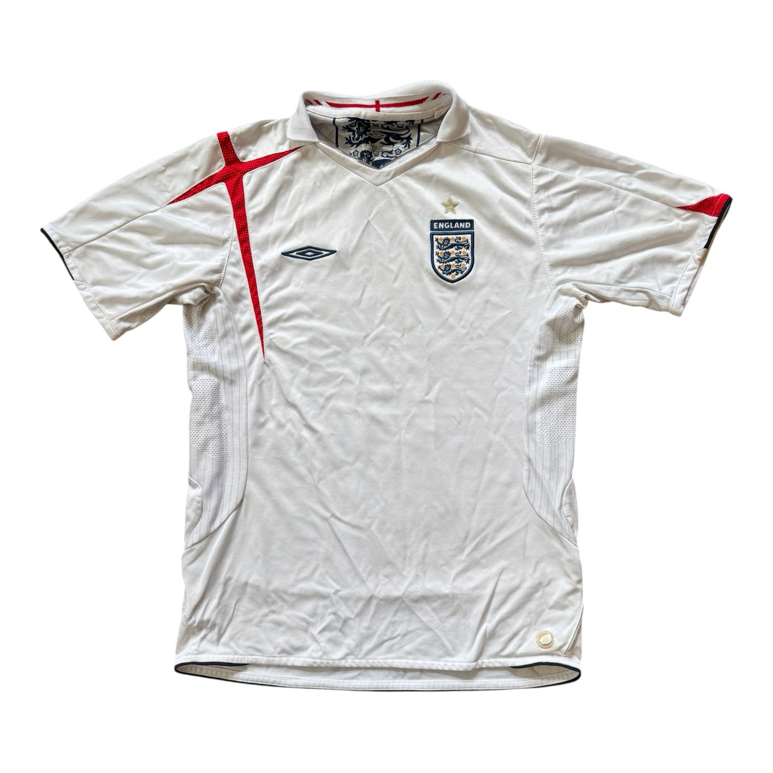 2005-07 Extra small Umbro White England Football Shirt