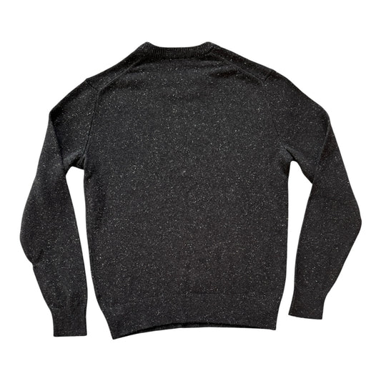 Medium Gap Black Speckled Knitted Wool Jumper