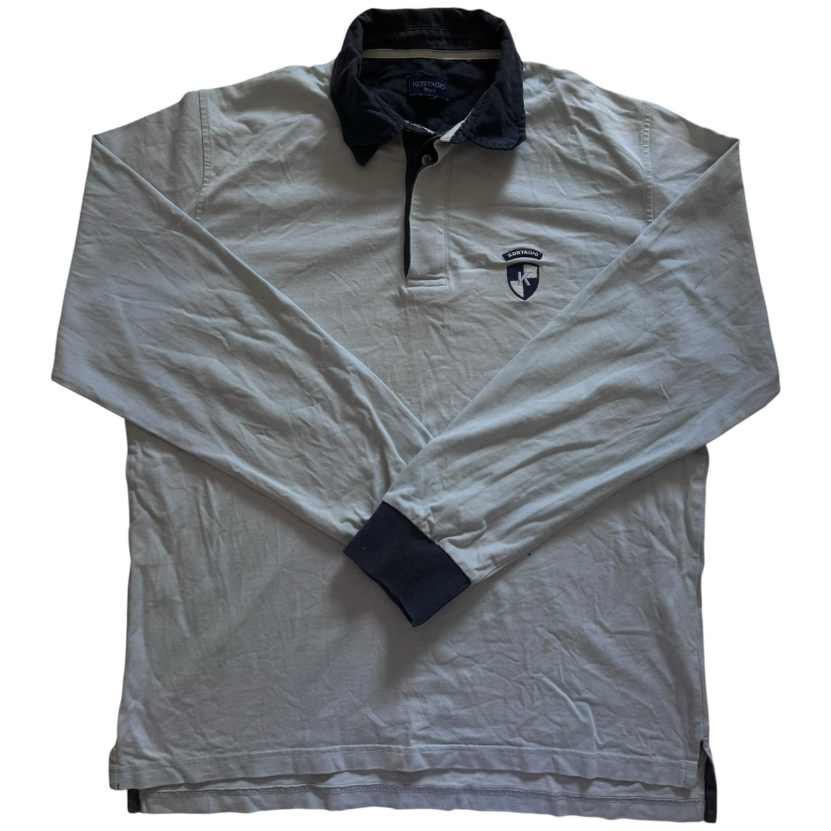 Medium Kontagio Light Blue Rugby Shirt - marked
