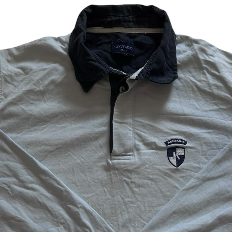 Medium Kontagio Light Blue Rugby Shirt - marked