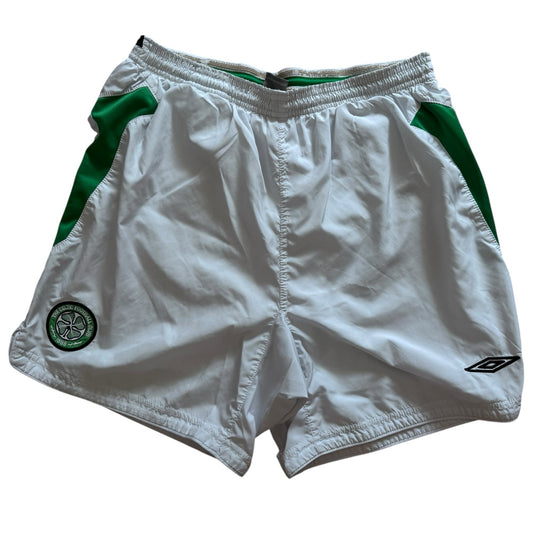 Medium Umbro White Celtic Football Shorts