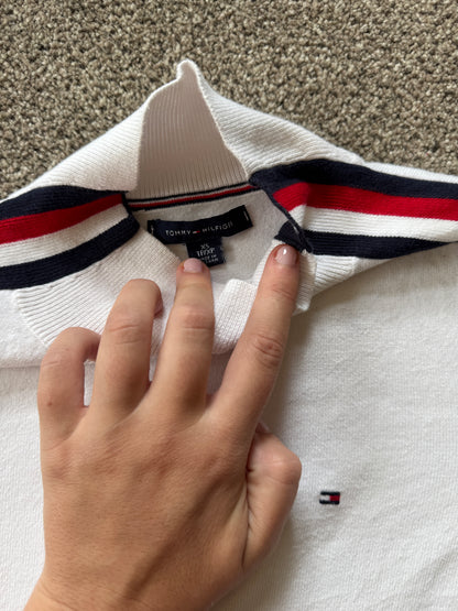 Woman's Extra small Tommy Hilfiger White High Neck Jumper