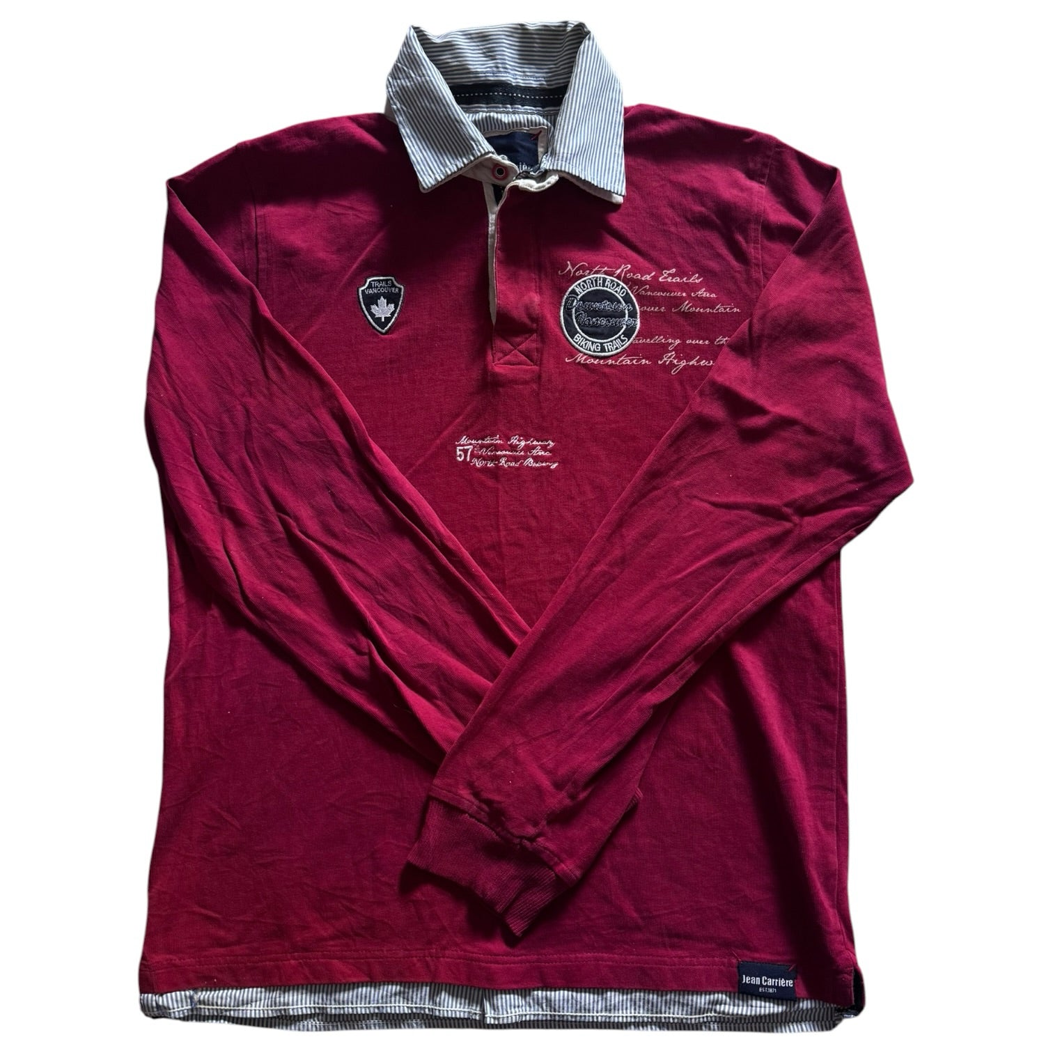 Large Jean Cartier Red Rugby Shirt
