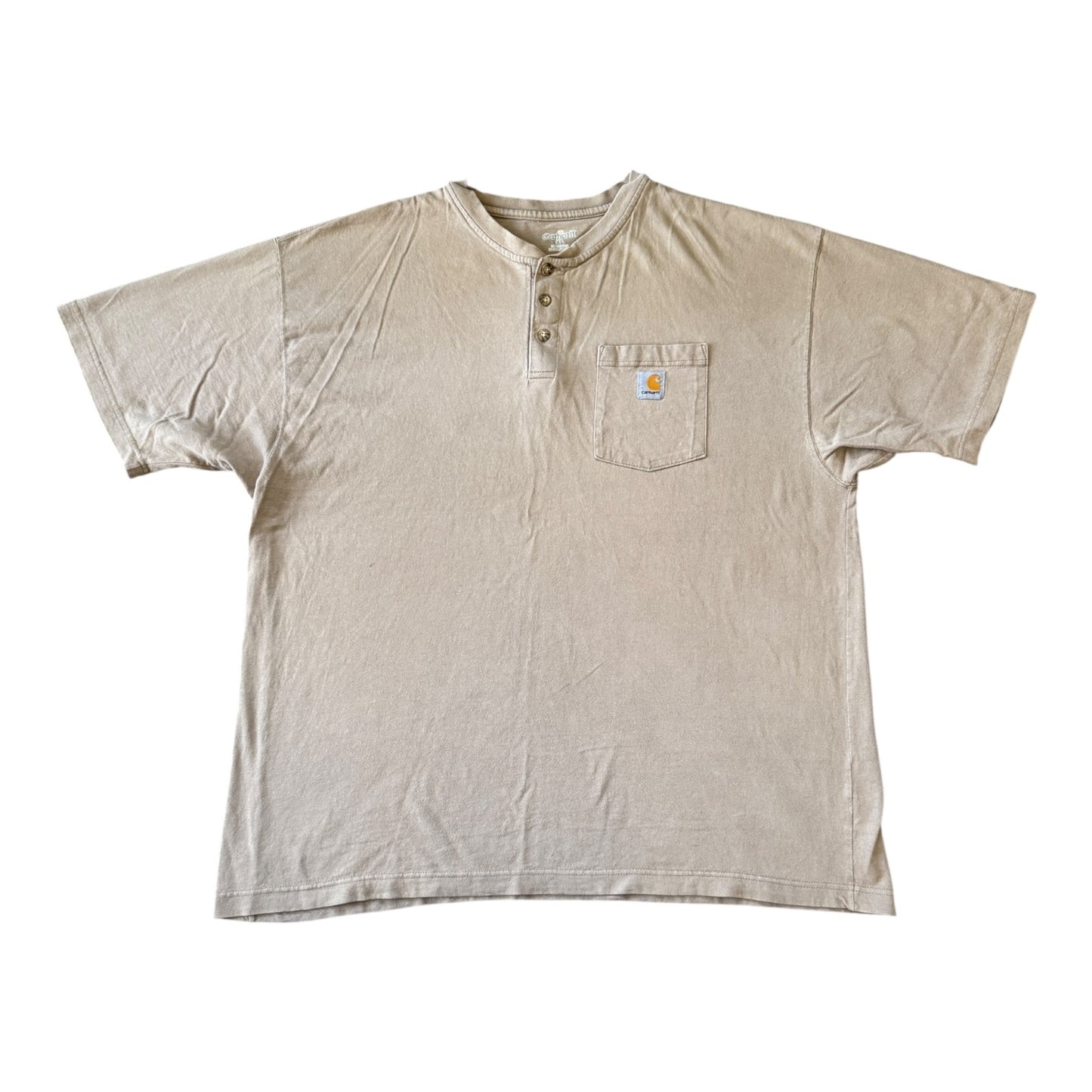 Extra large Carhartt Beige Henley Red Pepper Graphic T-Shirt