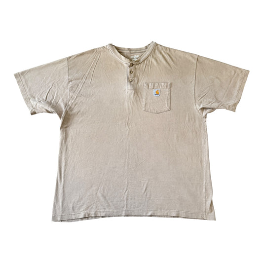 Extra large Carhartt Beige Henley Red Pepper Graphic T-Shirt