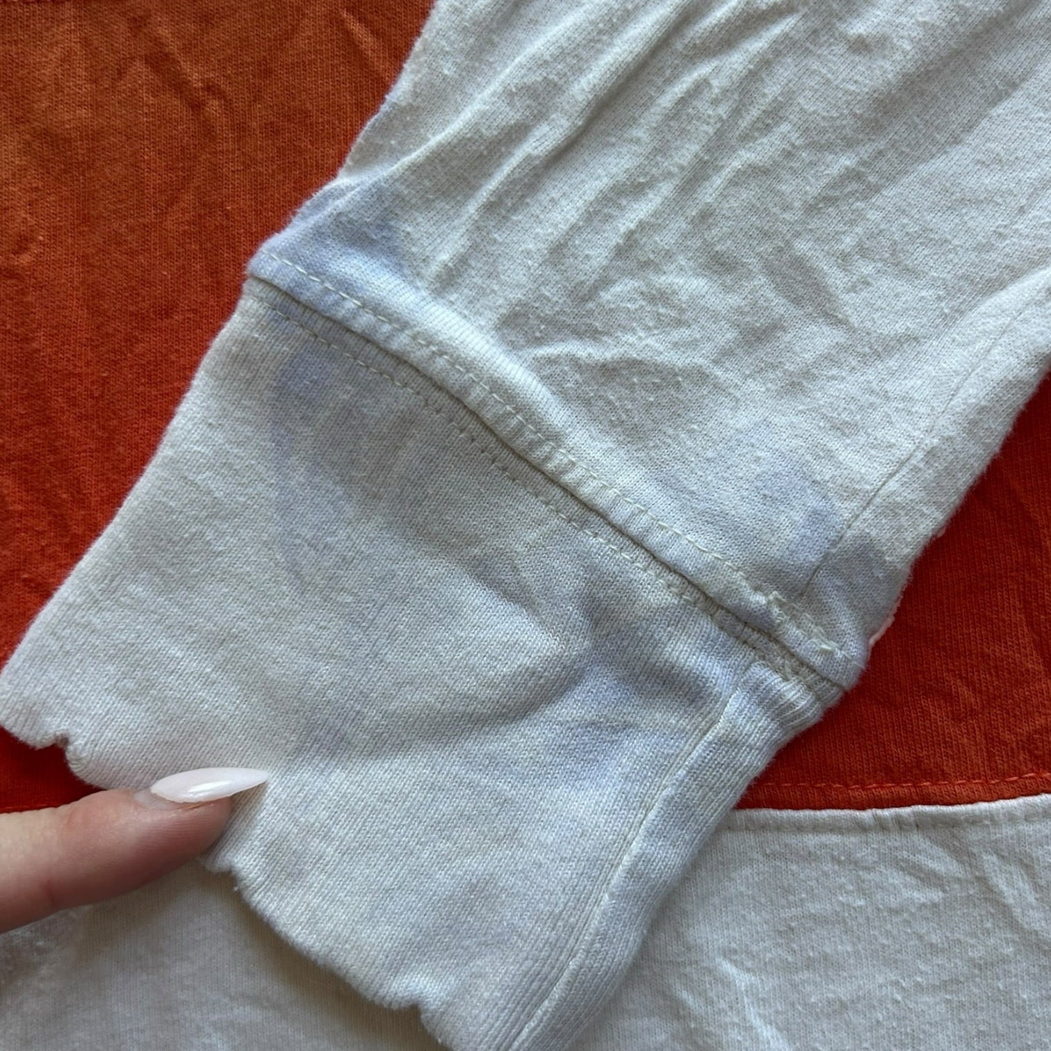 Medium Bershka Orange And White Rugby Shirt - marks