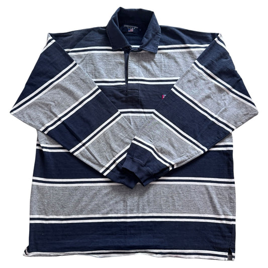 Large Cocotier Grey and Navy Rugby Shirt