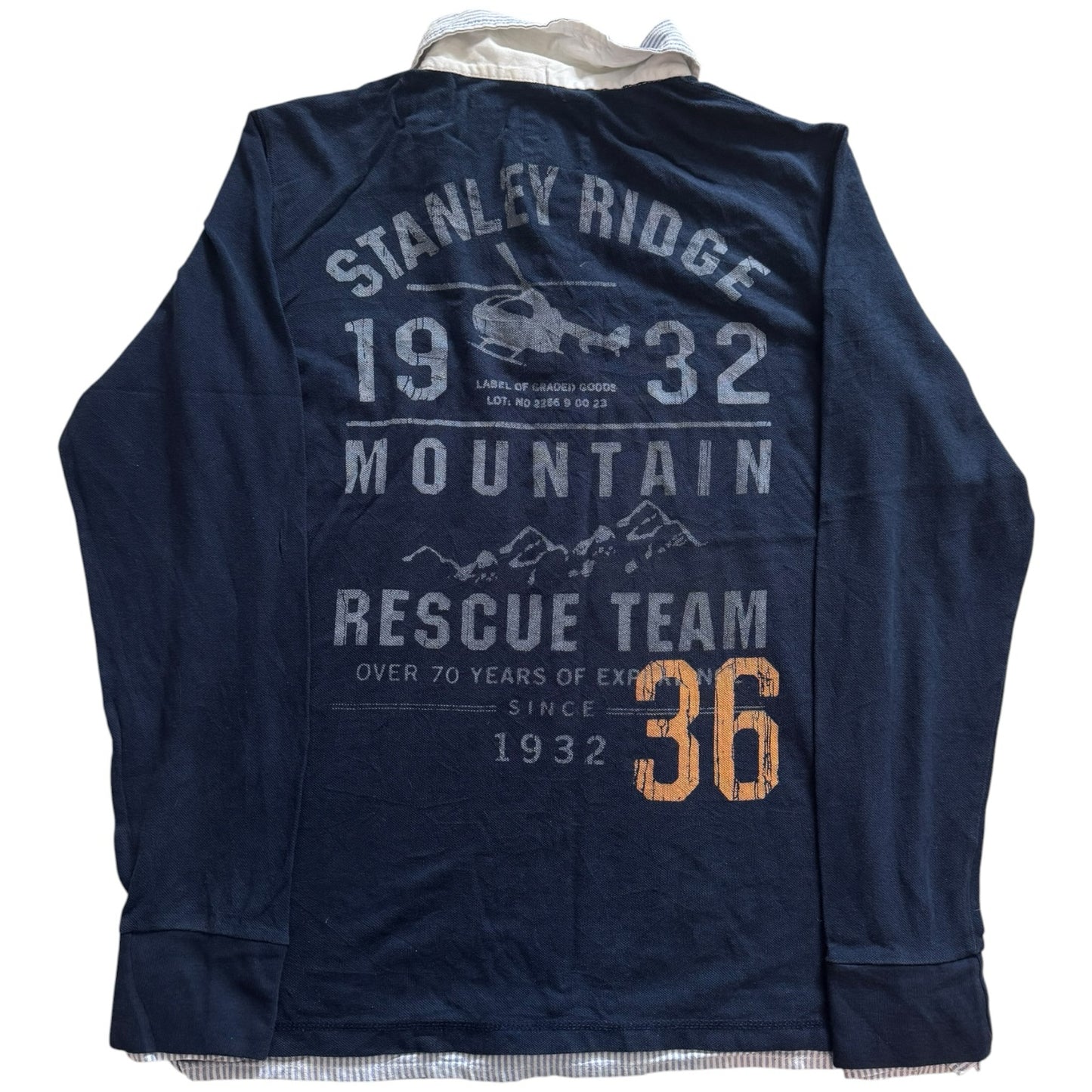 Aged 14 H&M Navy Mountain Rescue Rugby Shirt
