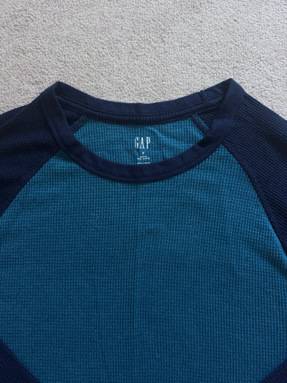 Medium Gap Blue and Navy Waffle Knit Jumper