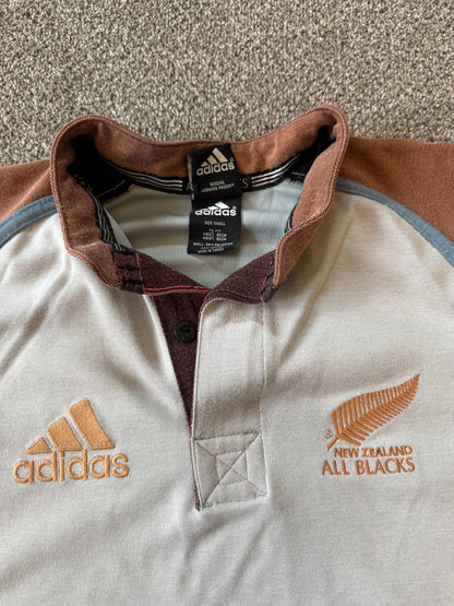 Small Adidas Brown New Zealand All Blacks Rugby Shirt