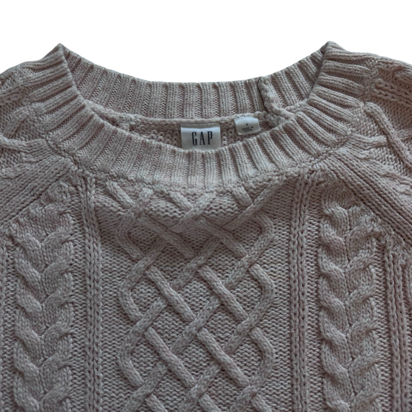 Woman's Small Gap Pink Cable Knit Jumper