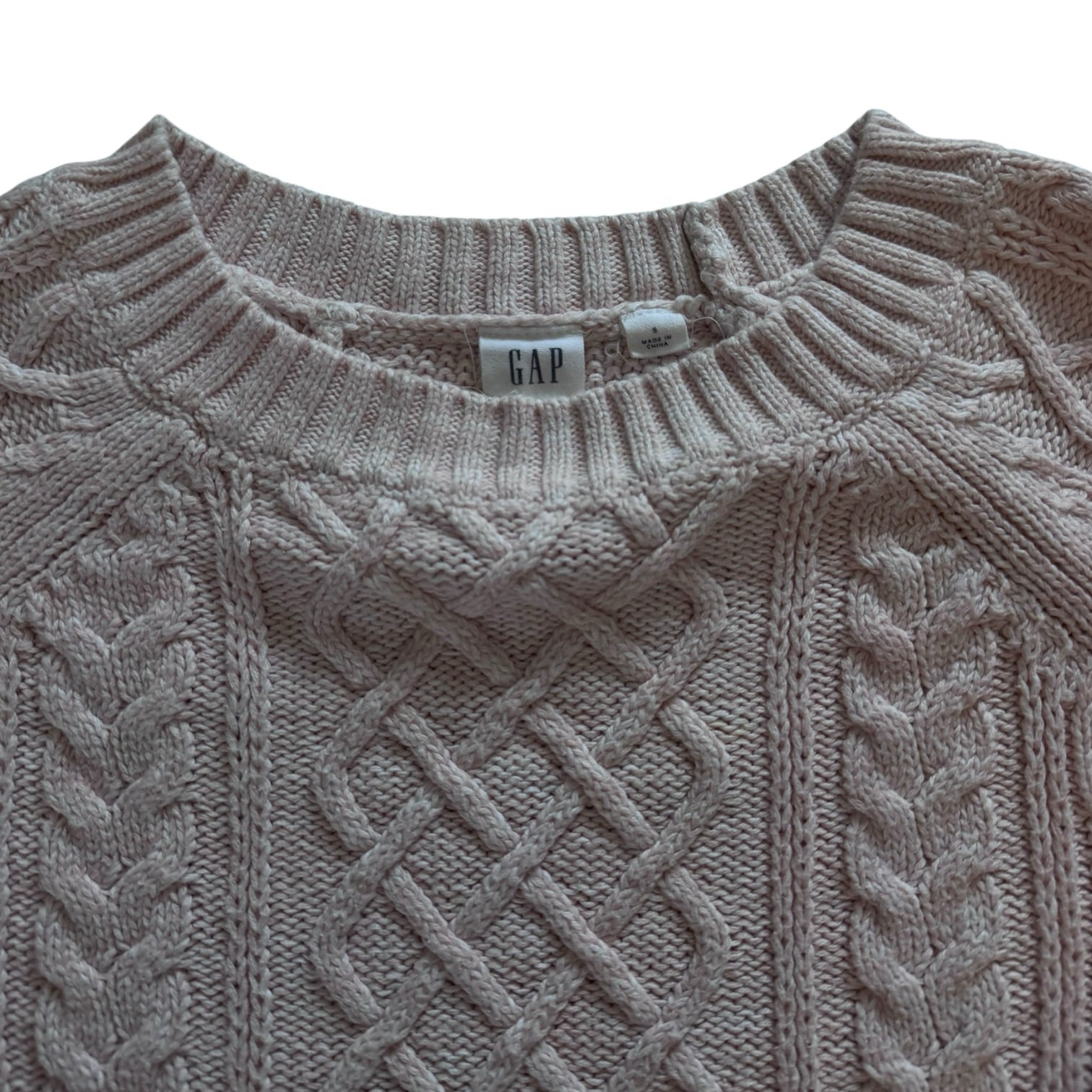 Woman's Small Gap Pink Cable Knit Jumper