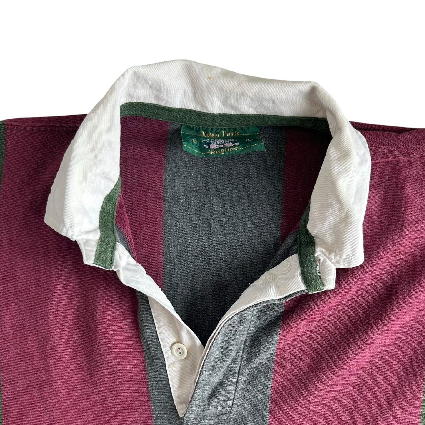 Large Eden Park Red, Green and Grey Rugby Shirt