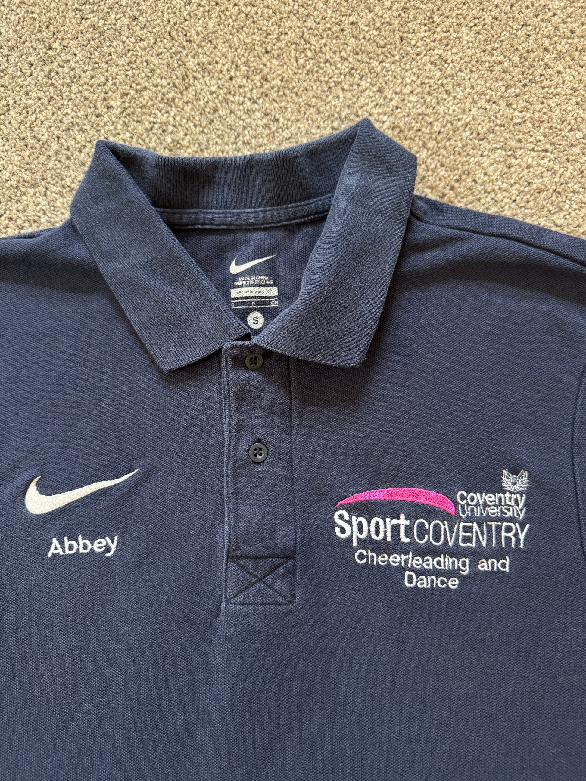 Small Nike Navy Coventry Uni Cheerleading Polo Shirt