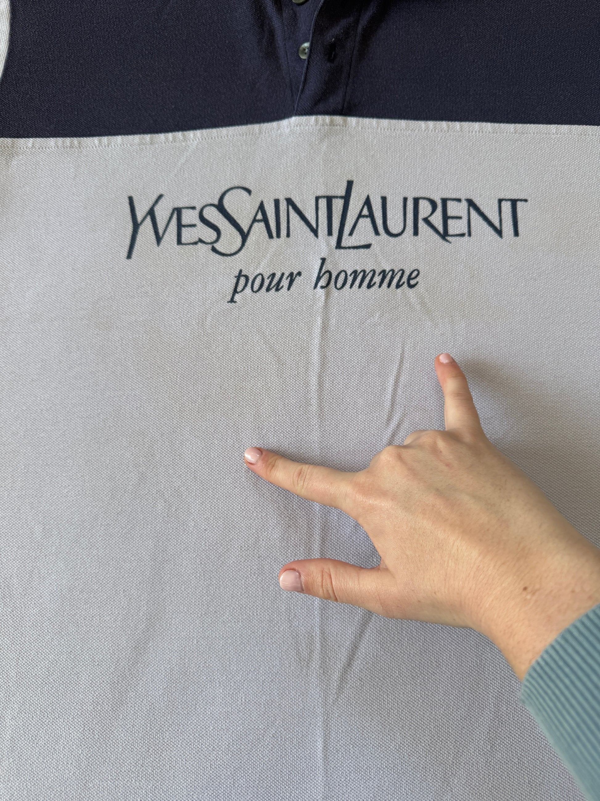 Large Yves Saint Laurent Light Pink Polo Shirt