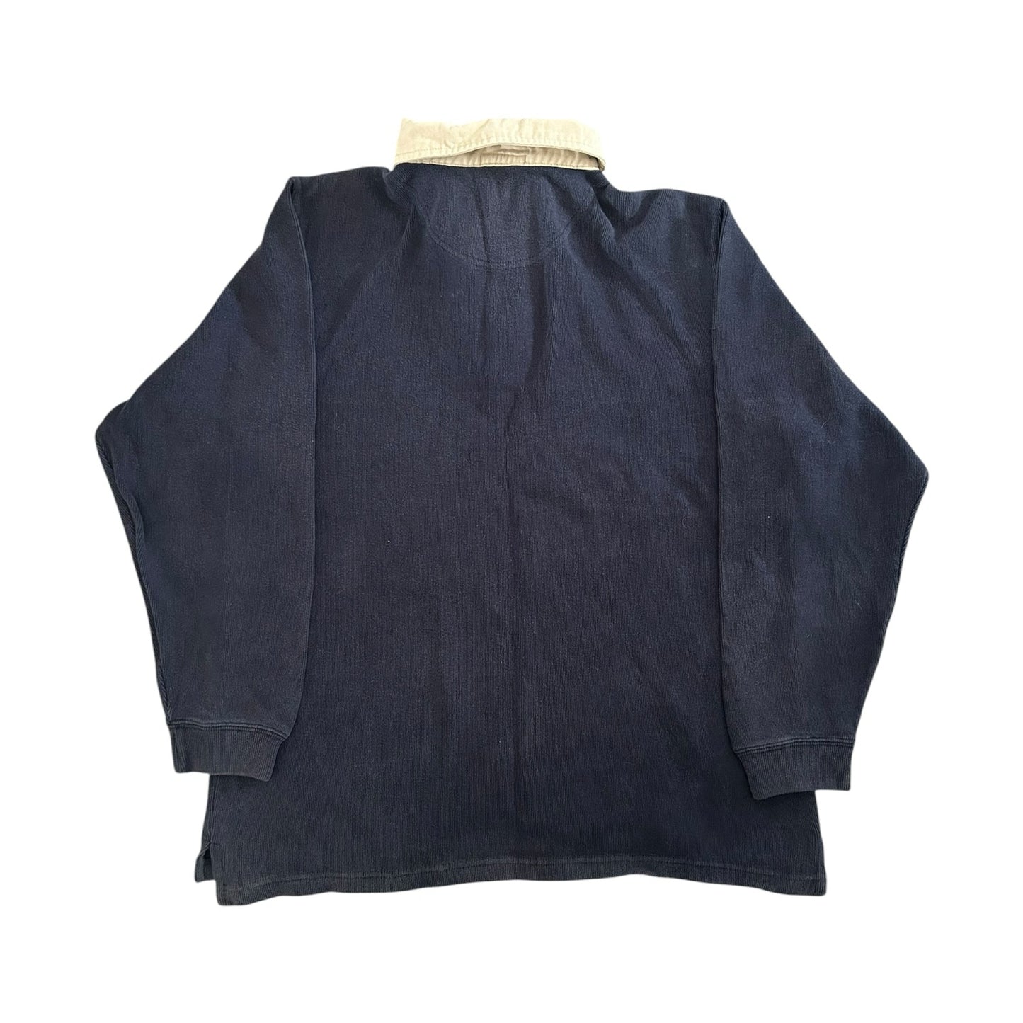 Medium Throttleman Navy and Red Rugby Shirt