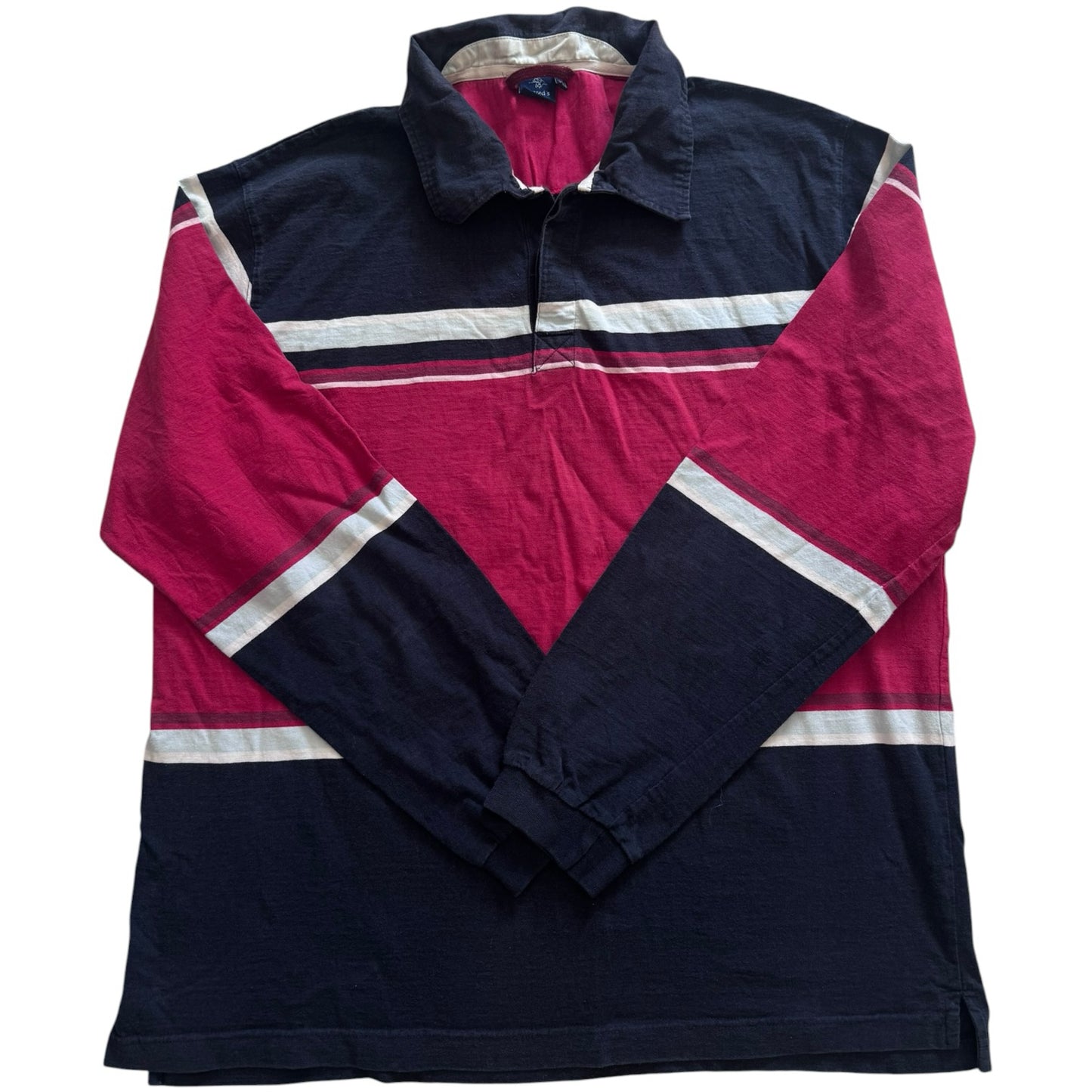 XXL Barred's Sports Navy and Red Rugby Shirt