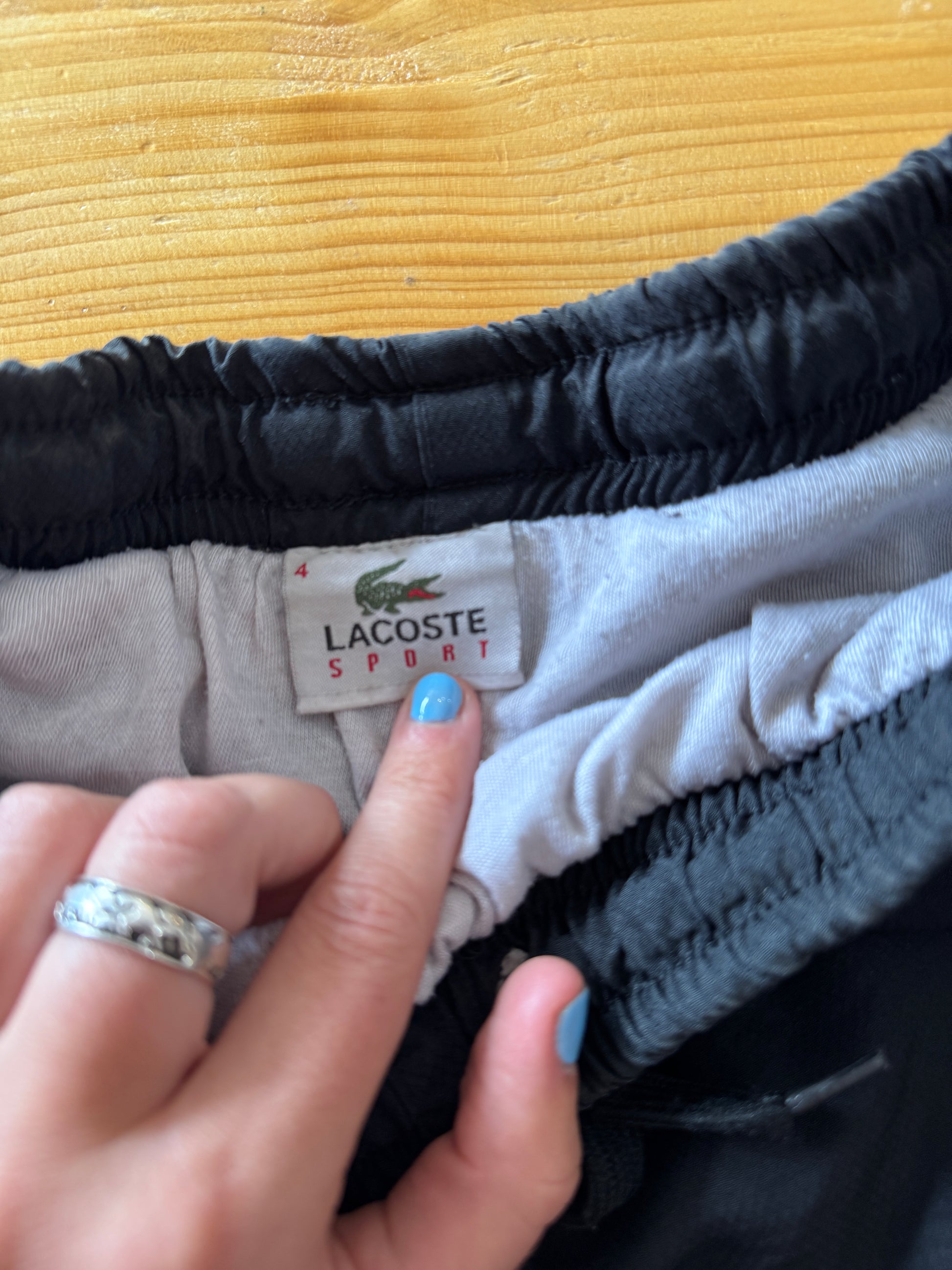 Medium Lacoste Black and Yellow Shorts