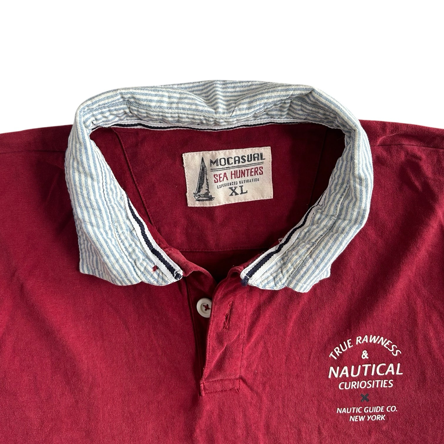 Extra large Sea Hunters Red Rugby Shirt