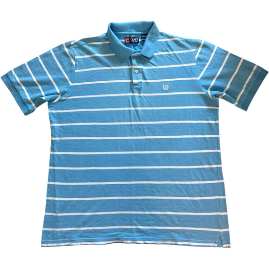 Extra large Chaps Light Blue and White Polo Shirt