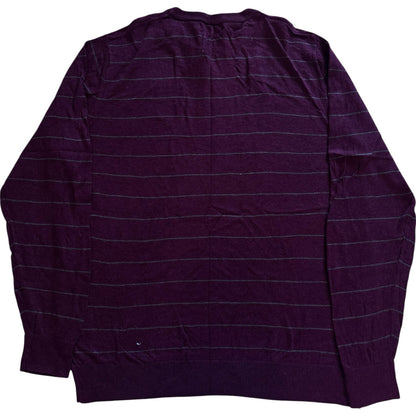 Large Nautica Plum Purple and Grey Knitted Jumper