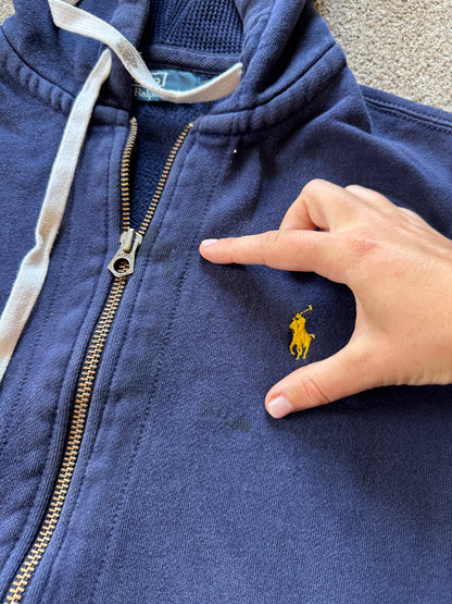 Medium Ralph Lauren Navy Full Zip Hoodie