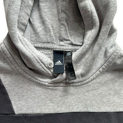 Large Adidas Grey and Black Hoodie
