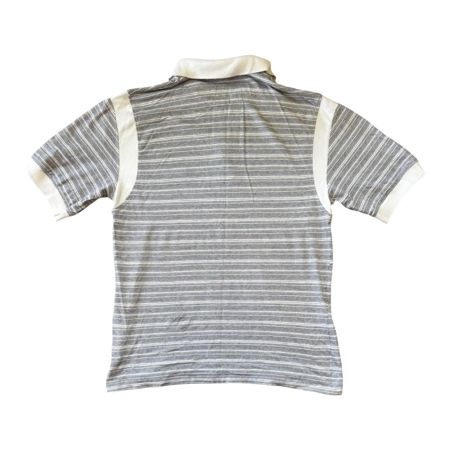 Medium Ellesse Grey and White 1/4 Zip Polo Shirt