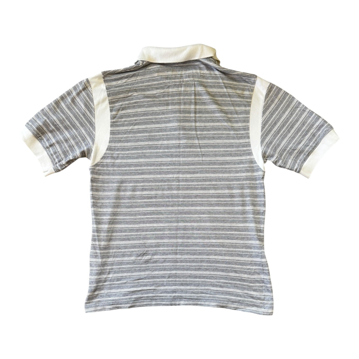 Medium Ellesse Grey and White 1/4 Zip Polo Shirt
