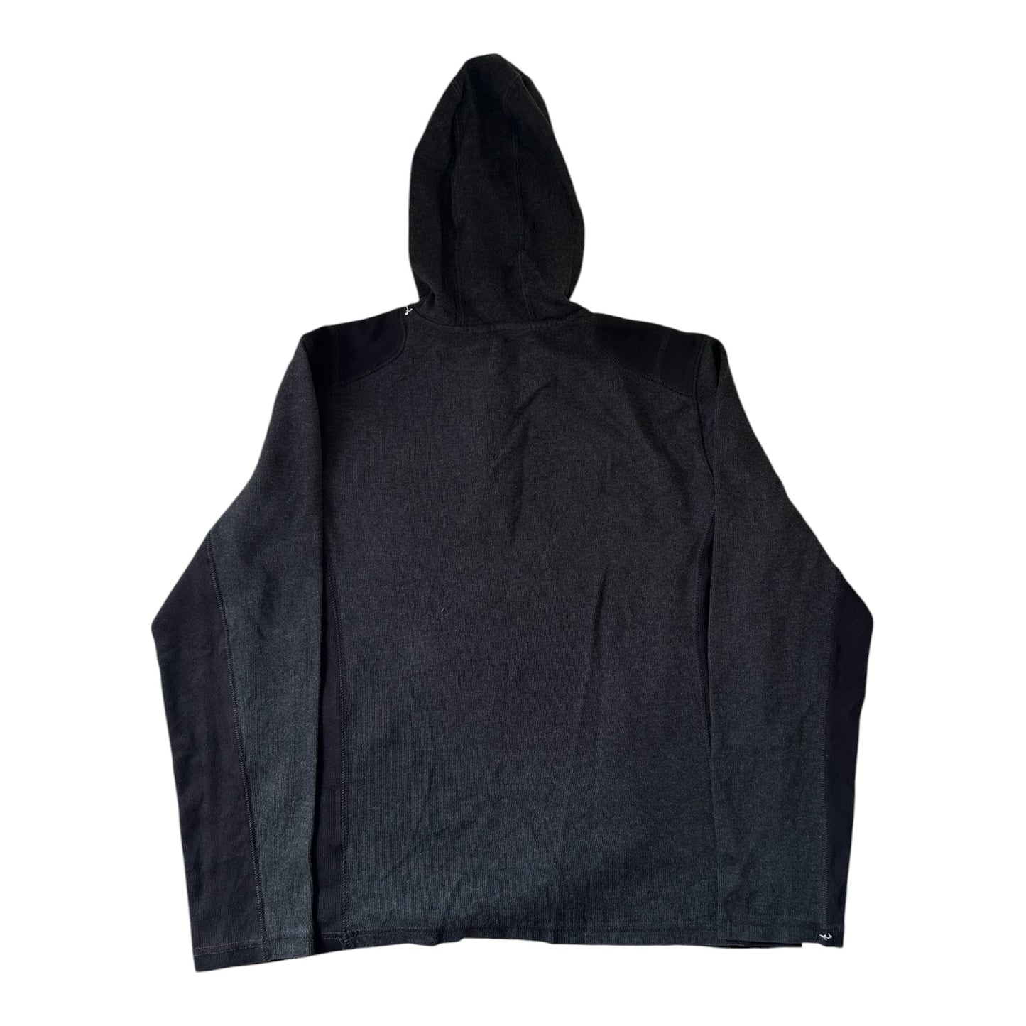 Medium Calvin Klein Black Two Toned Henley Button Hoodie