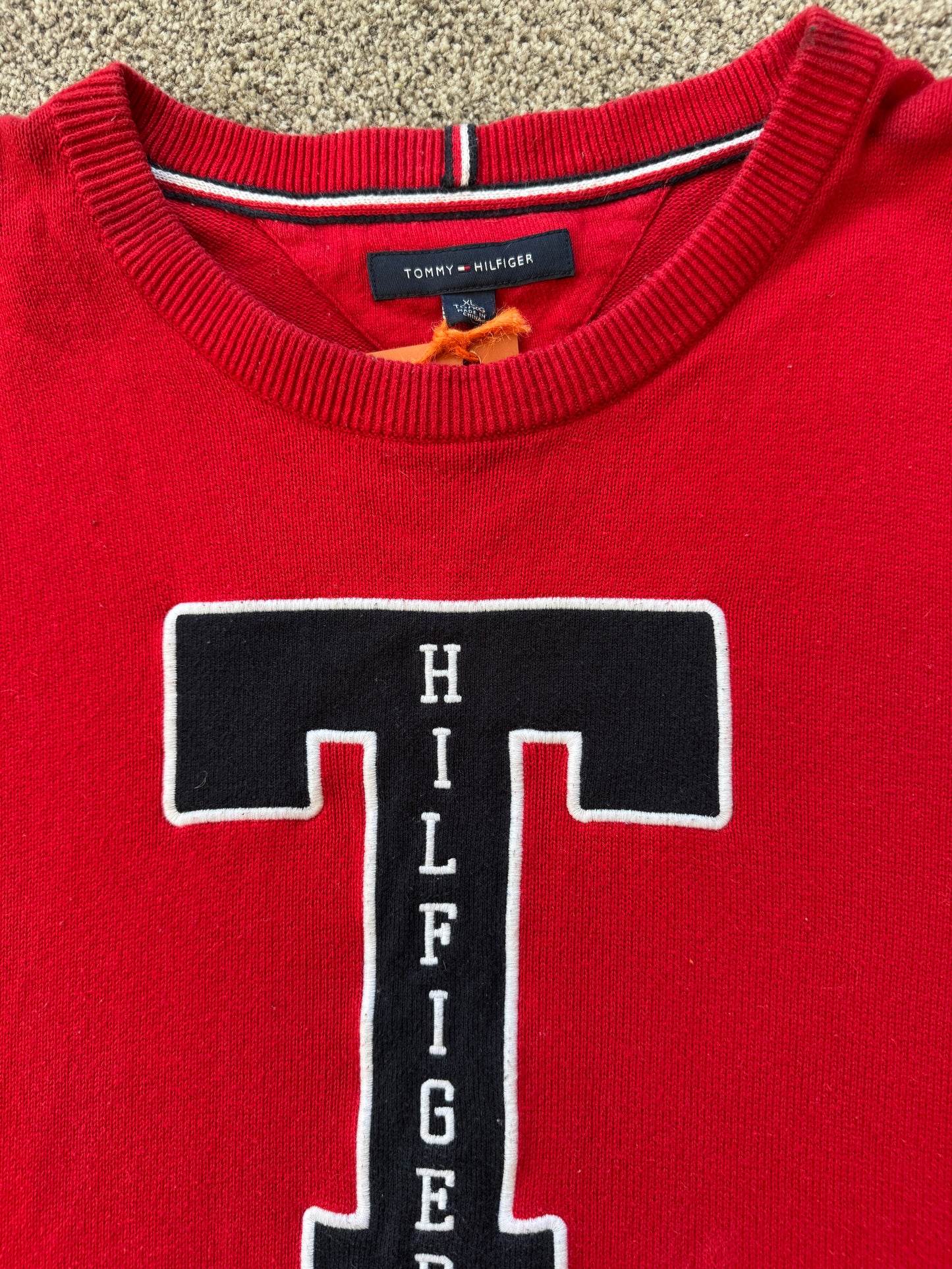 Extra large Tommy Hilfiger Red 'T' Sweatshirt