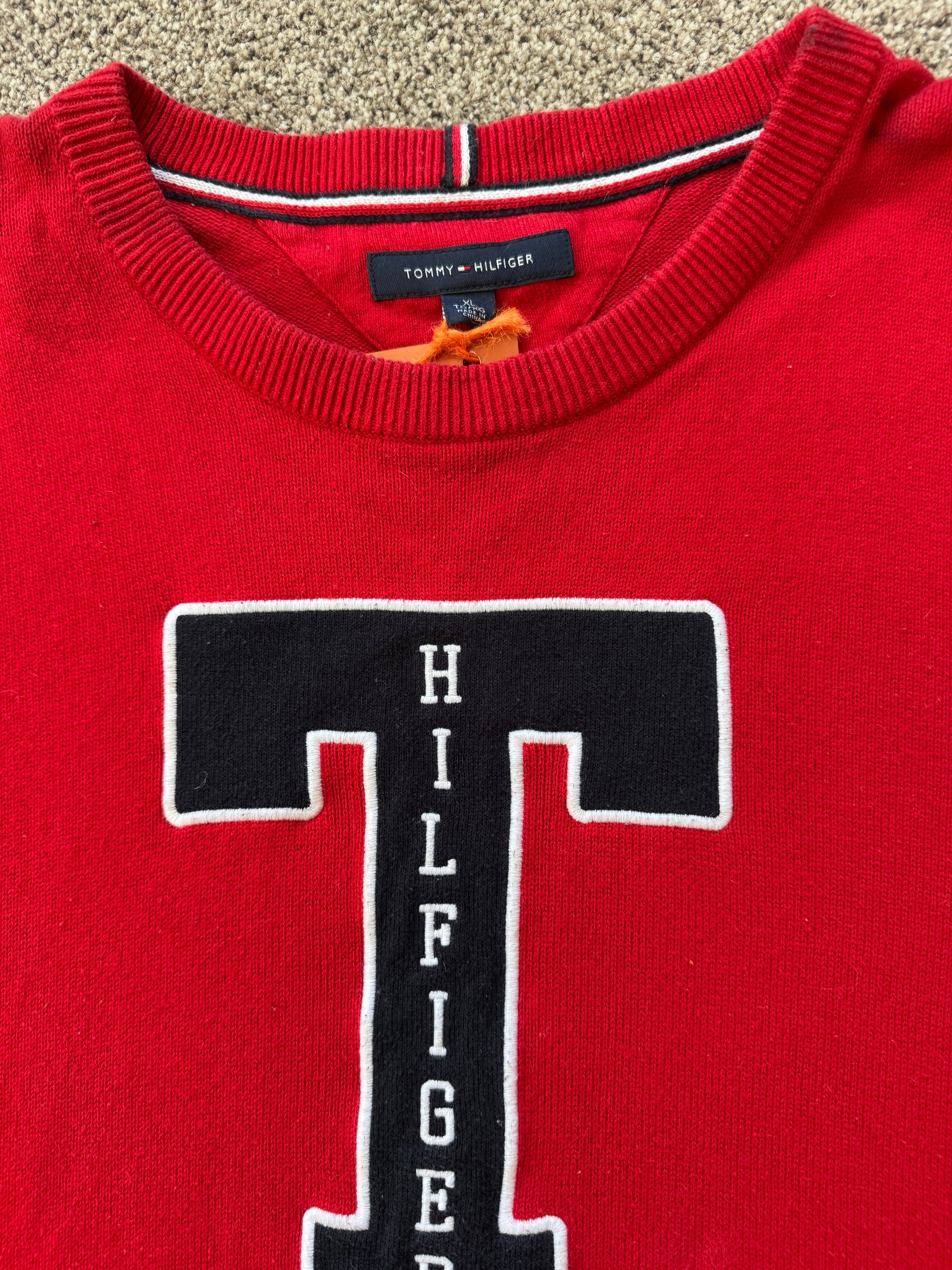 Extra large Tommy Hilfiger Red 'T' Sweatshirt