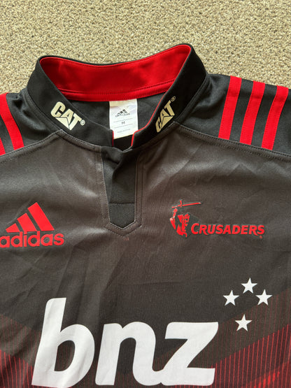 Medium Adidas Black and Red Crusaders Rugby Shirt