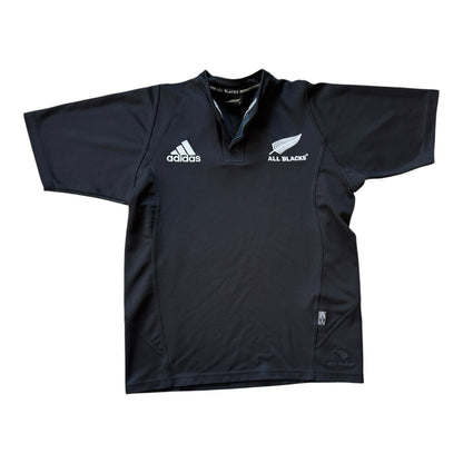 Small Adidas Black New Zealand All Blacks Short Sleeved Rugby Shirt