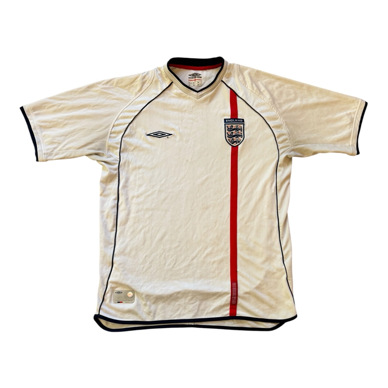 Extra large 2001-03 Umbro White England Football Shirt - flaws