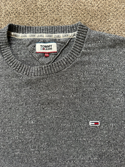 Extra large Tommy Hilfiger Speckled Grey Knitted Jumper