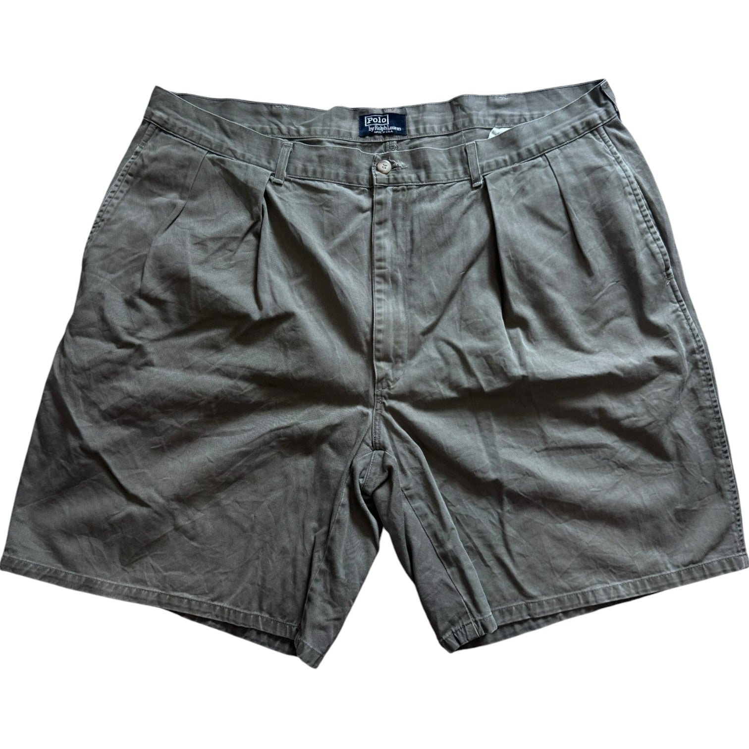 42" Ralph Lauren Green Pleated Chino Shorts