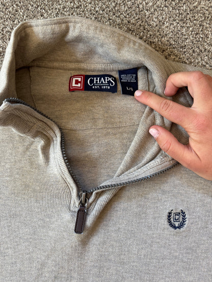 Large Chaps Speckled Beige 1/4 Zip