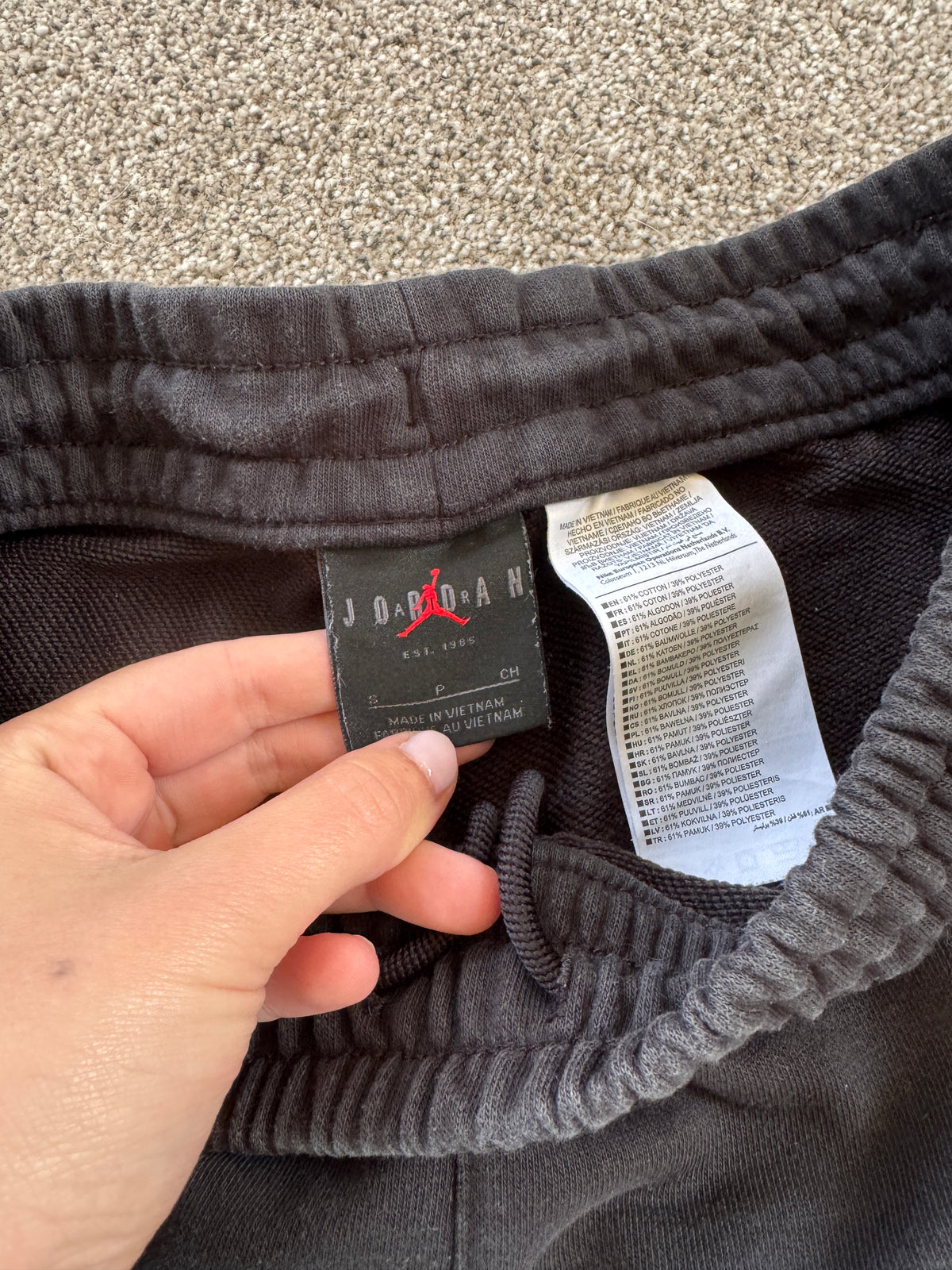 Small Jordan Black Jogger Shorts