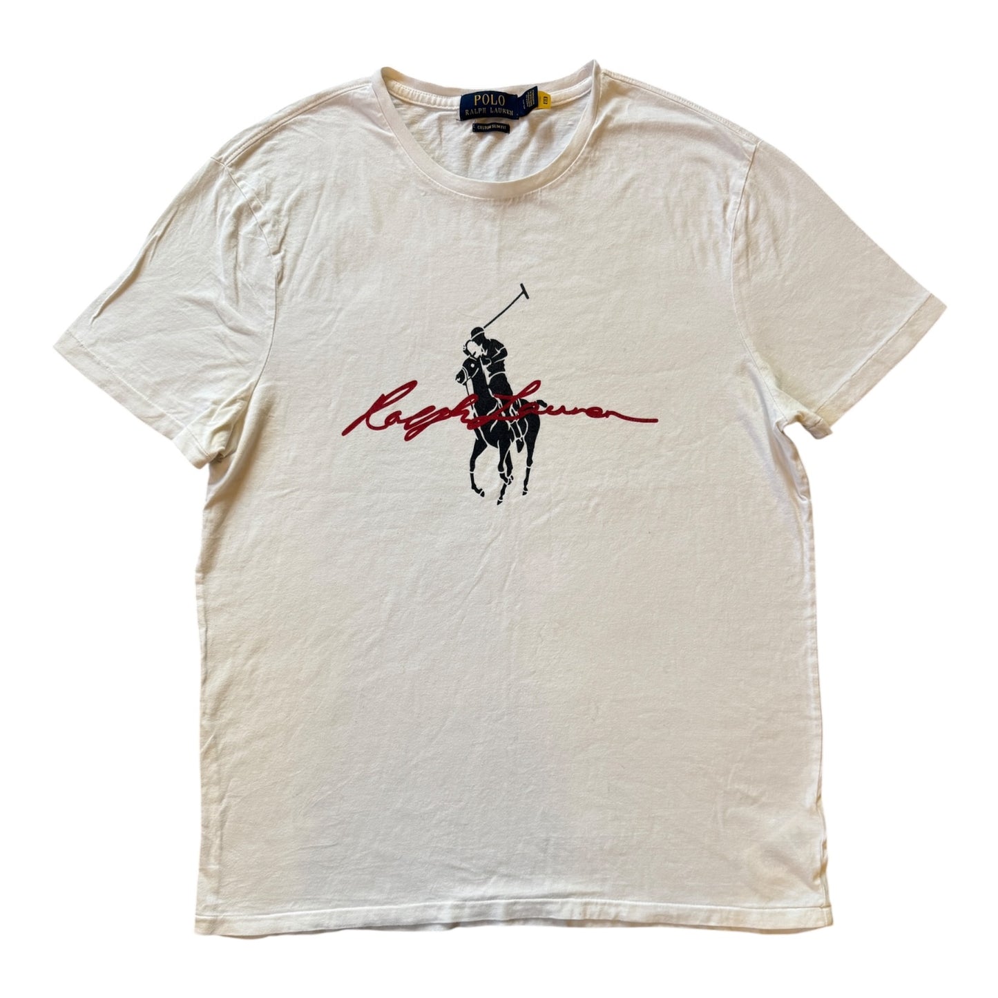Large Ralph Lauren White Polo Horse T-Shirt