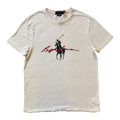 Large Ralph Lauren White Polo Horse T-Shirt