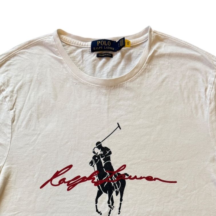 Large Ralph Lauren White Polo Horse T-Shirt