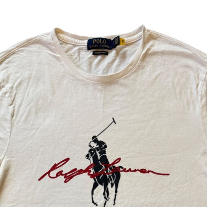 Large Ralph Lauren White Polo Horse T-Shirt