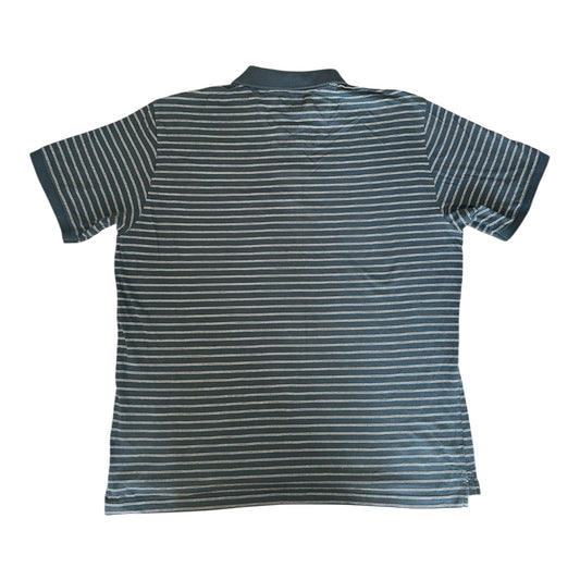 Extra large Nautica Blue and White Striped Polo Shirt
